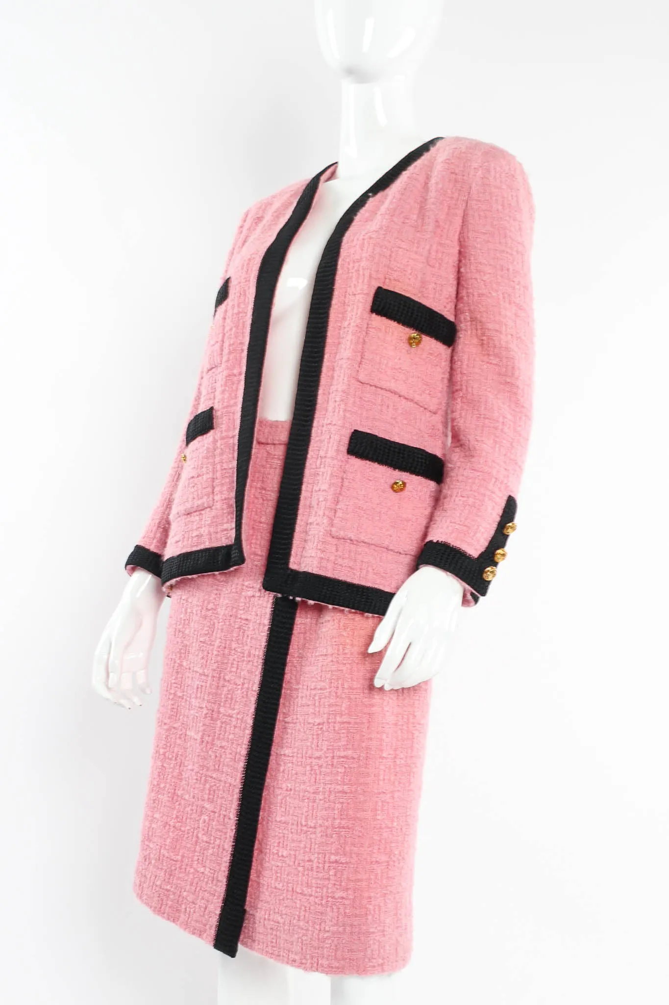 1980s Boucle Jacket & Skirt Set