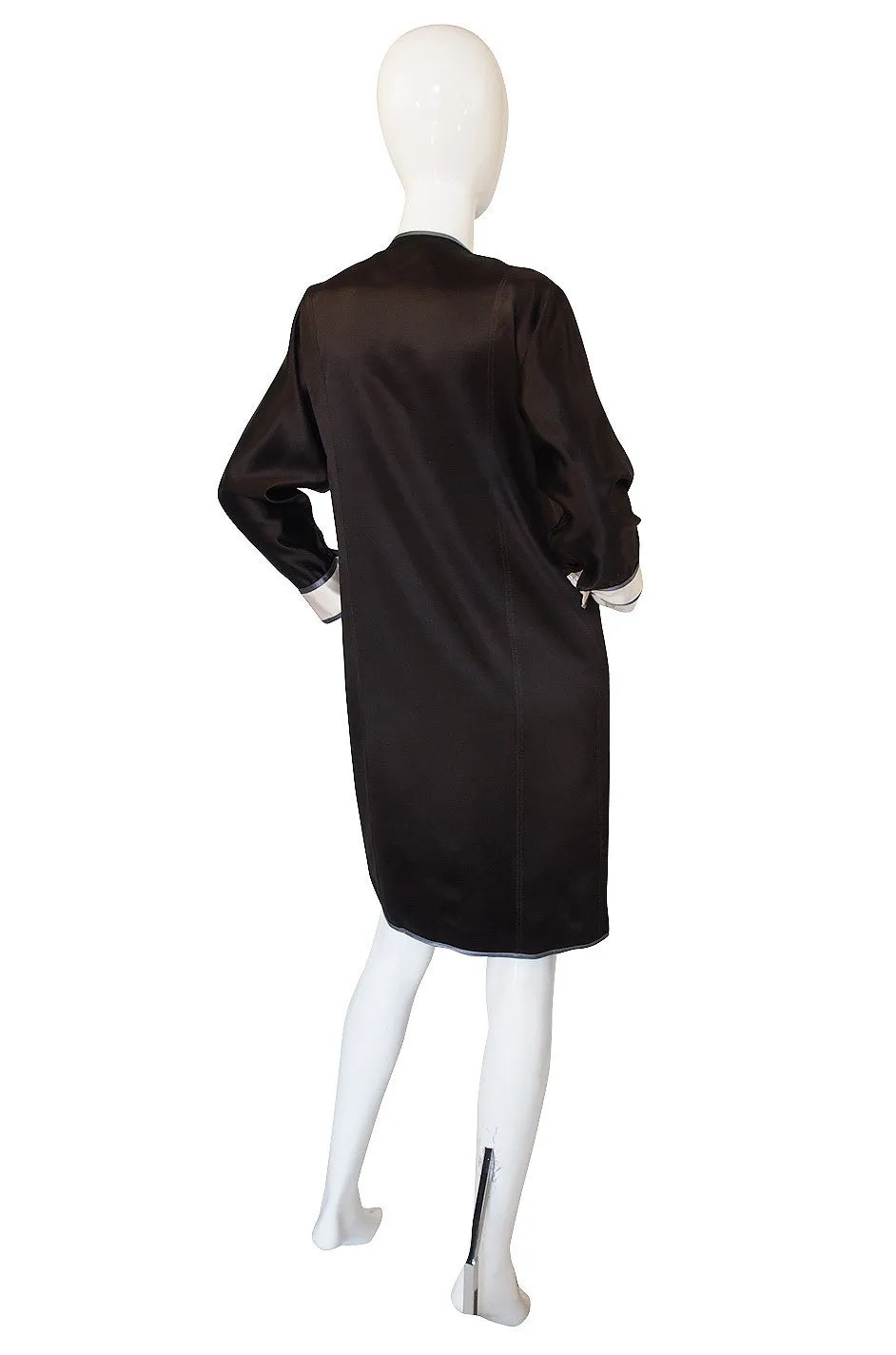 1980s Geoffrey Beene Tuxedo Shift Dress
