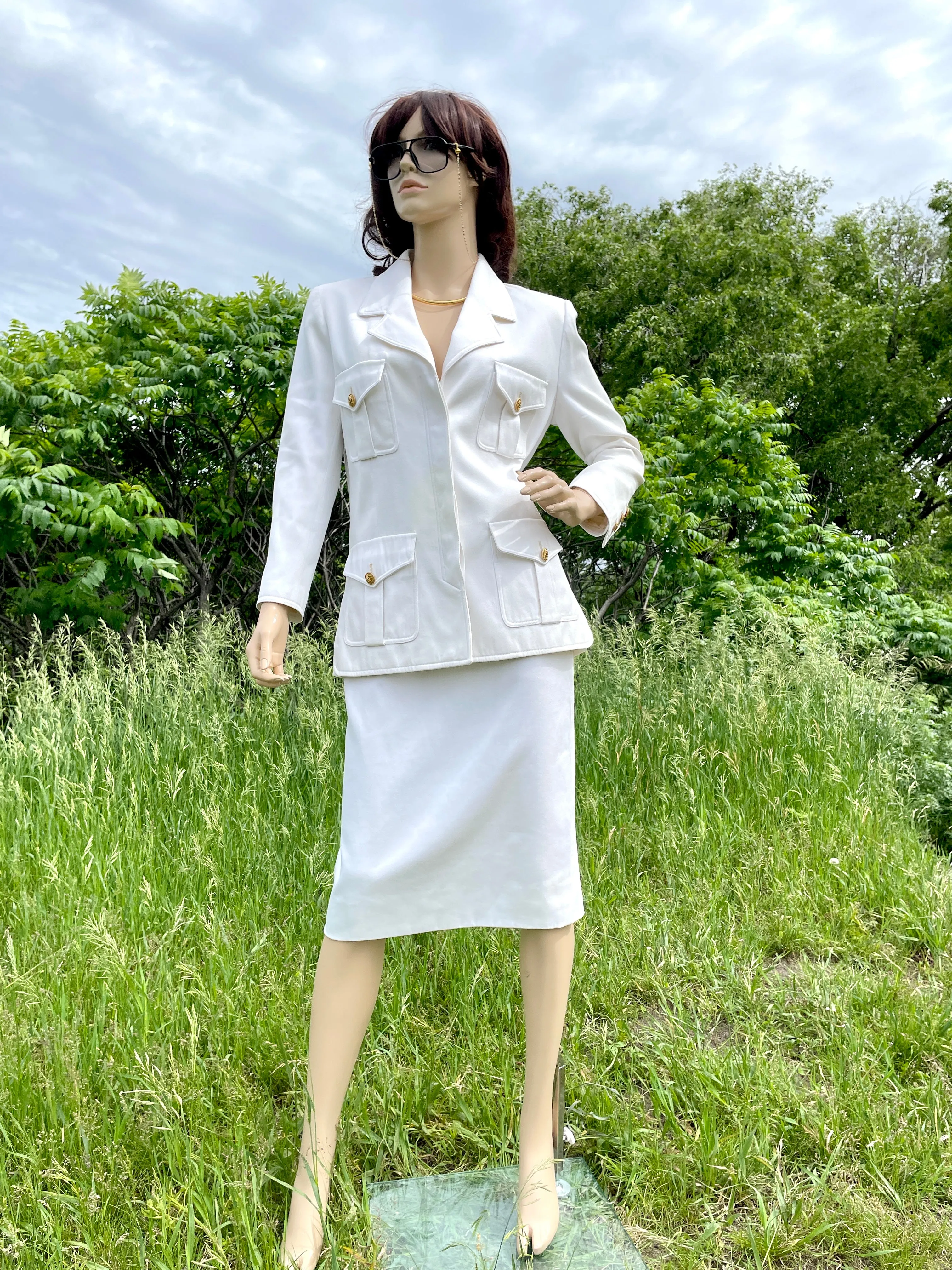 1980's Military Style Chanel Suit