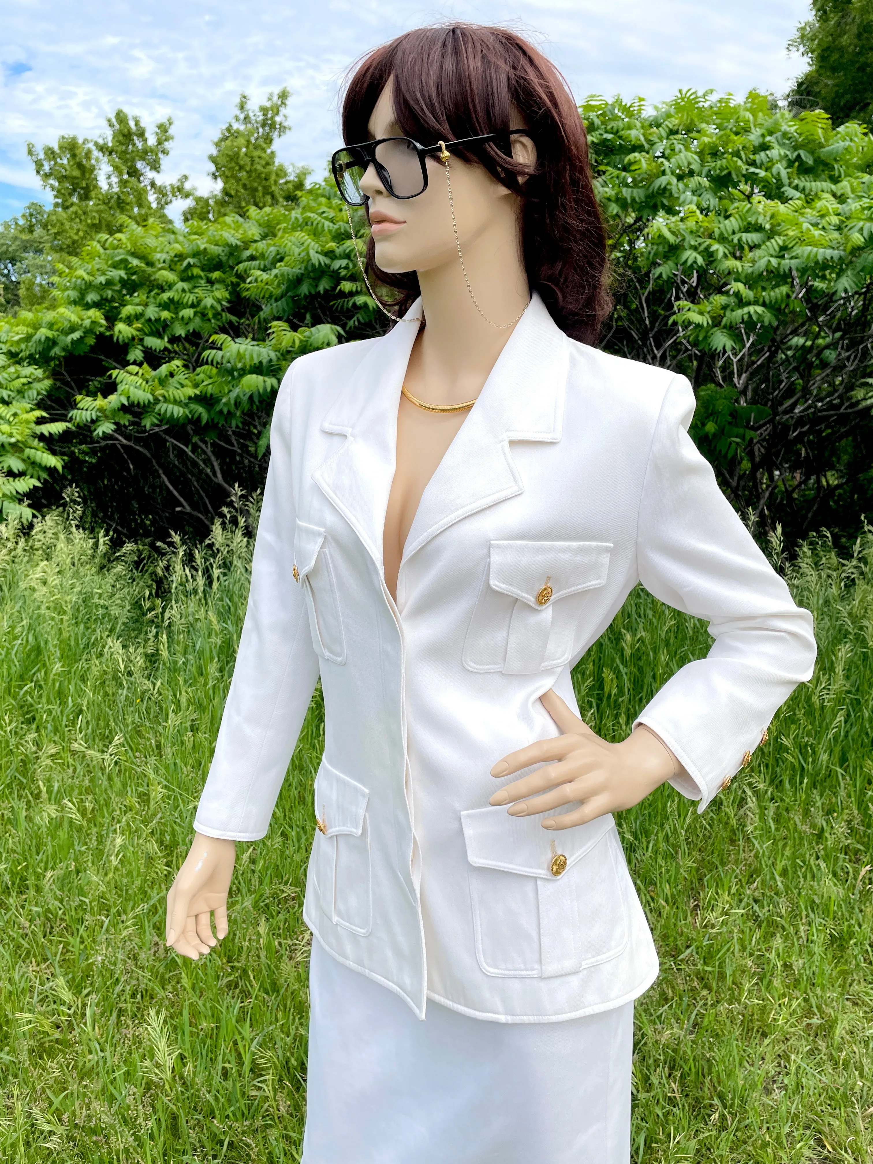 1980's Military Style Chanel Suit