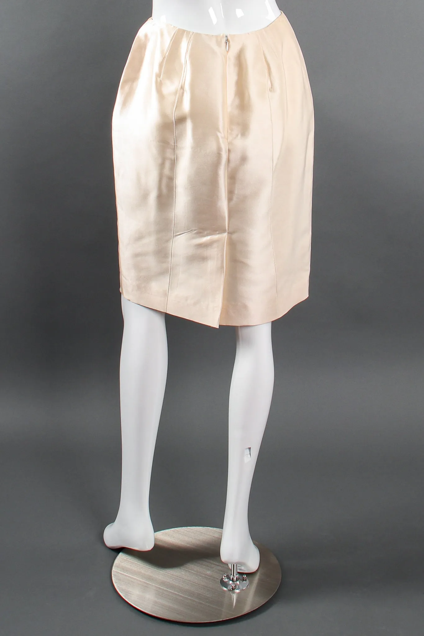 1996 S/S Daisy Beaded Silk Jacket & Skirt Suit