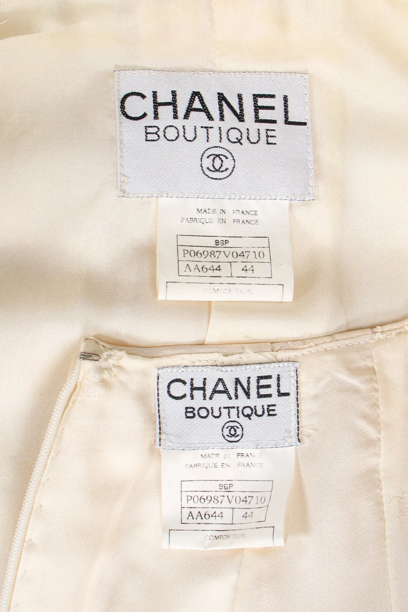 1996 S/S Daisy Beaded Silk Jacket & Skirt Suit