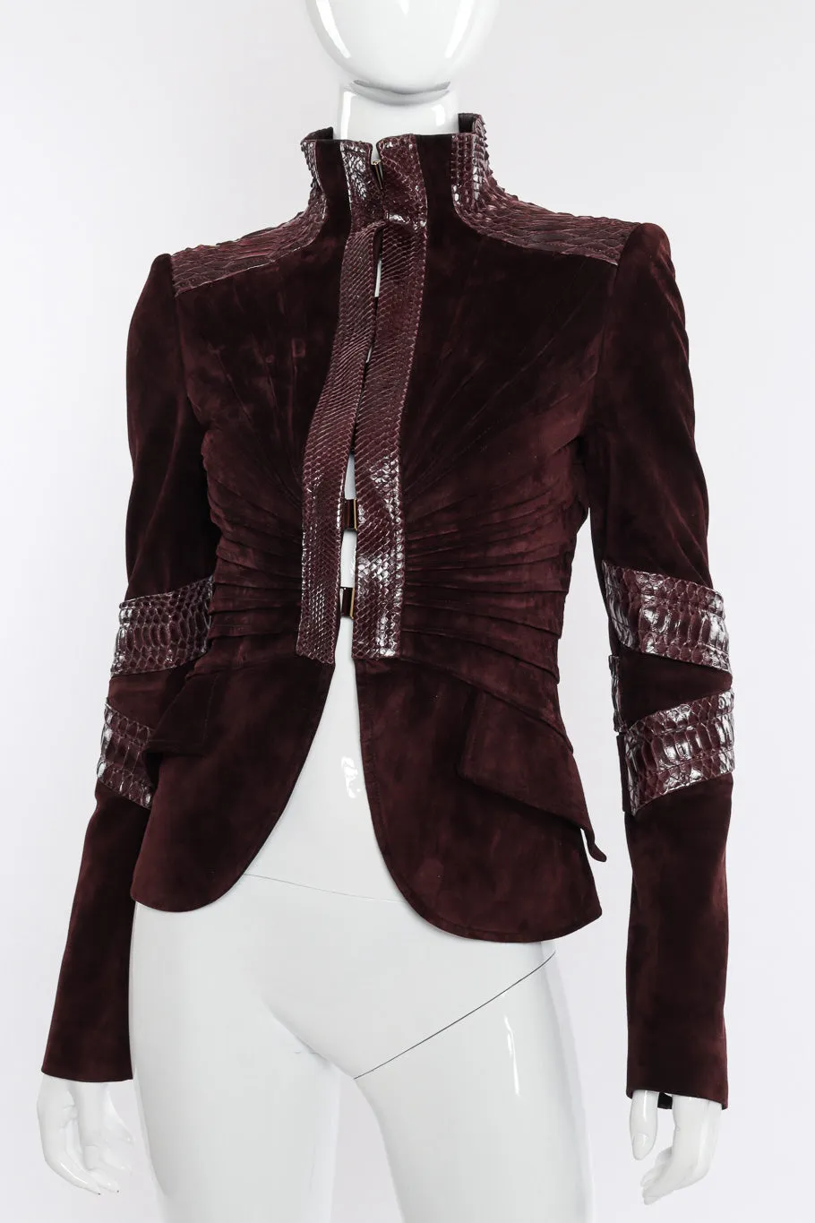 2004 F/W Suede Python Darted Jacket