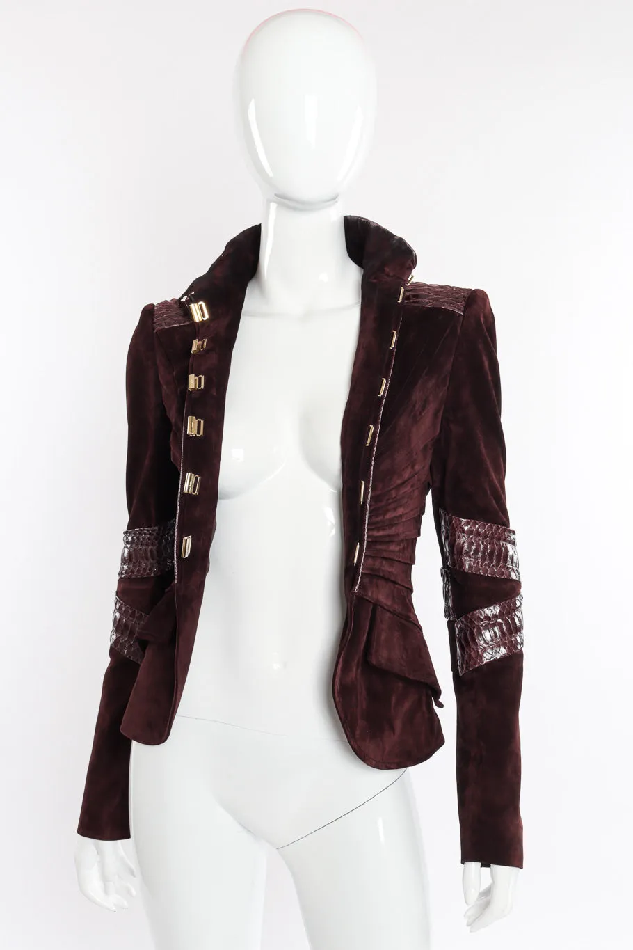 2004 F/W Suede Python Darted Jacket