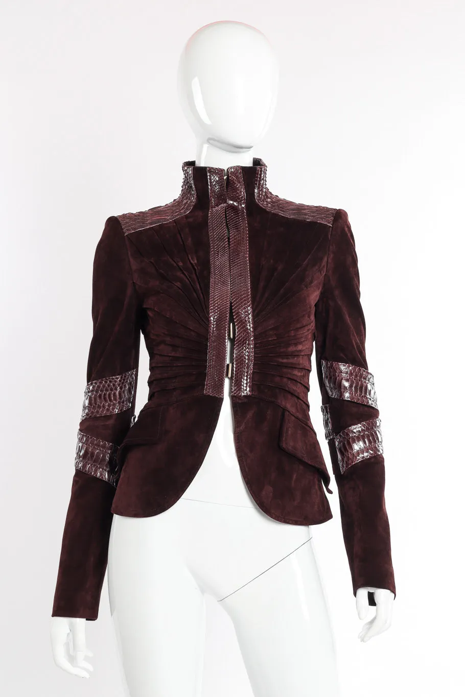 2004 F/W Suede Python Darted Jacket