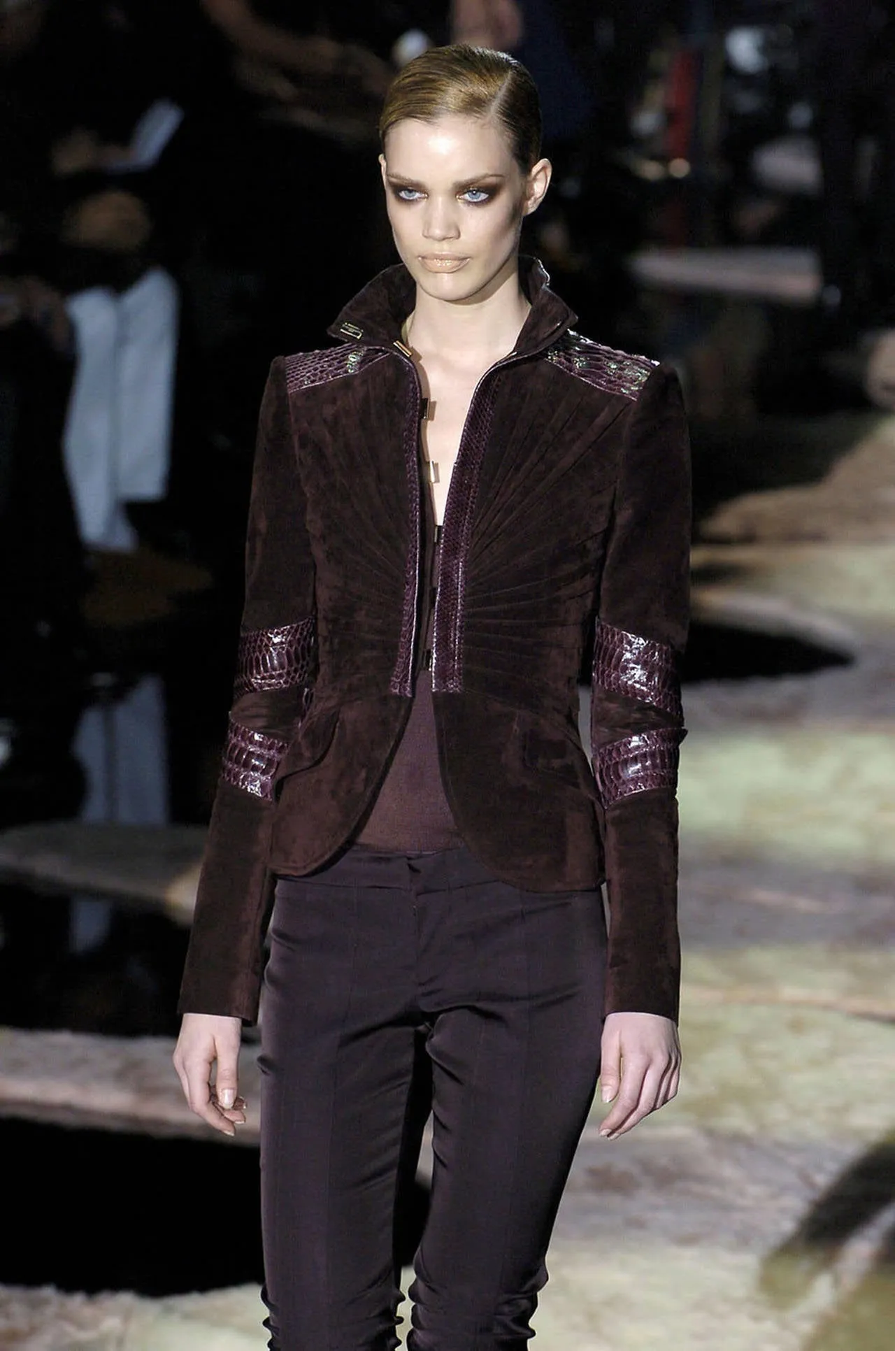 2004 F/W Suede Python Darted Jacket