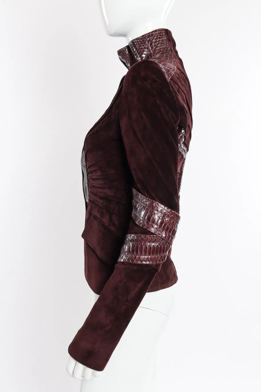 2004 F/W Suede Python Darted Jacket
