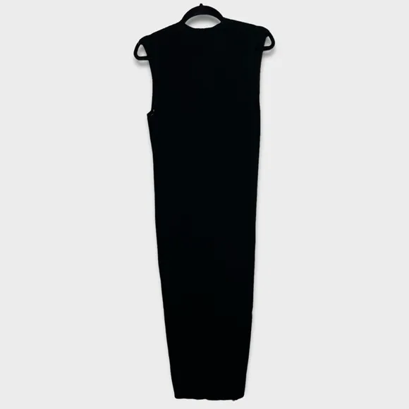 525 America Maxi Ribbed Button Down Dress Size Small Grunge Punk Black Bodycon