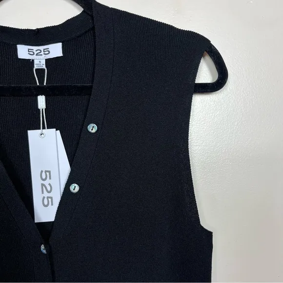 525 America Maxi Ribbed Button Down Dress Size Small Grunge Punk Black Bodycon
