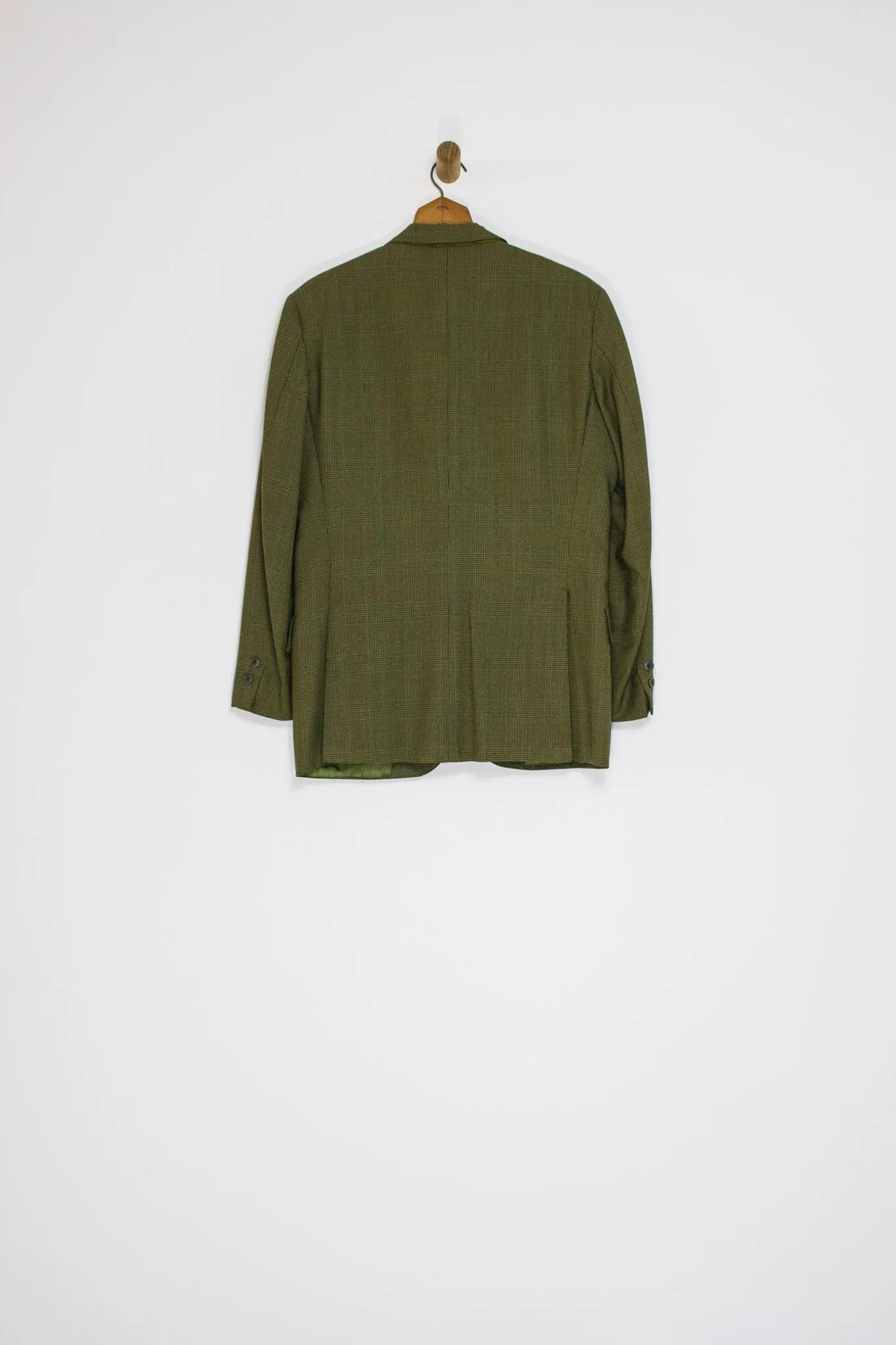 70’s GREEN HOUNDSTOOTH SUIT / MEDIUM
