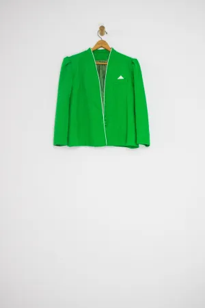 70's/80's KELLY GREEN TWO PIECE SUIT / MEDIUM