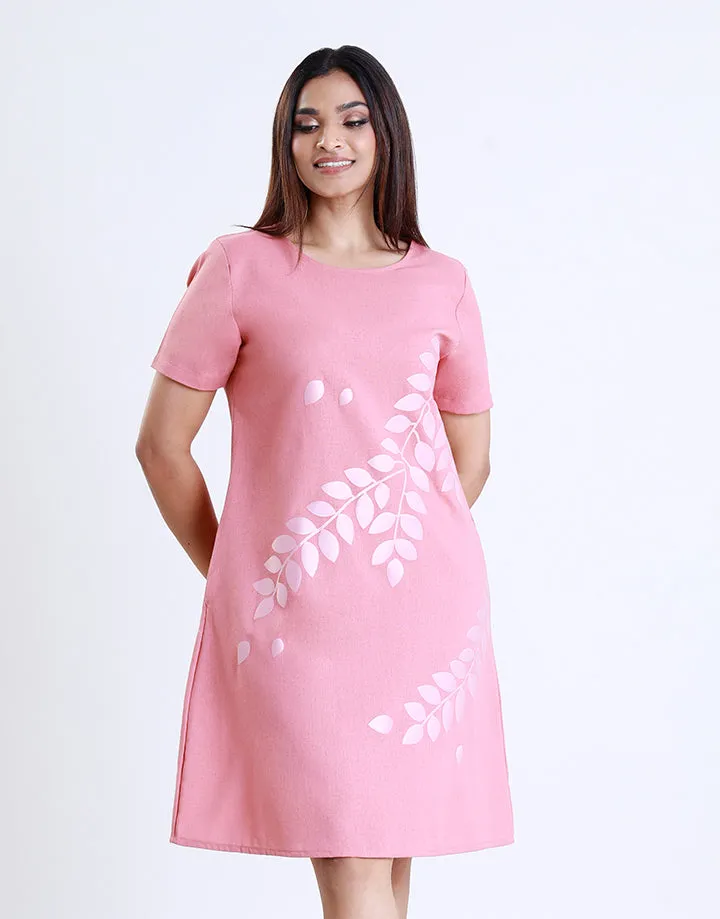 A-Line Dress with Heat & Bond Print
