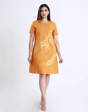 A-Line Dress with Heat & Bond Print
