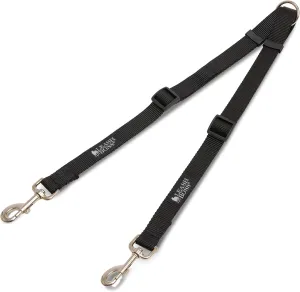 Adjustable Double Dog Leash Coupler for Walking Two Large Dogs