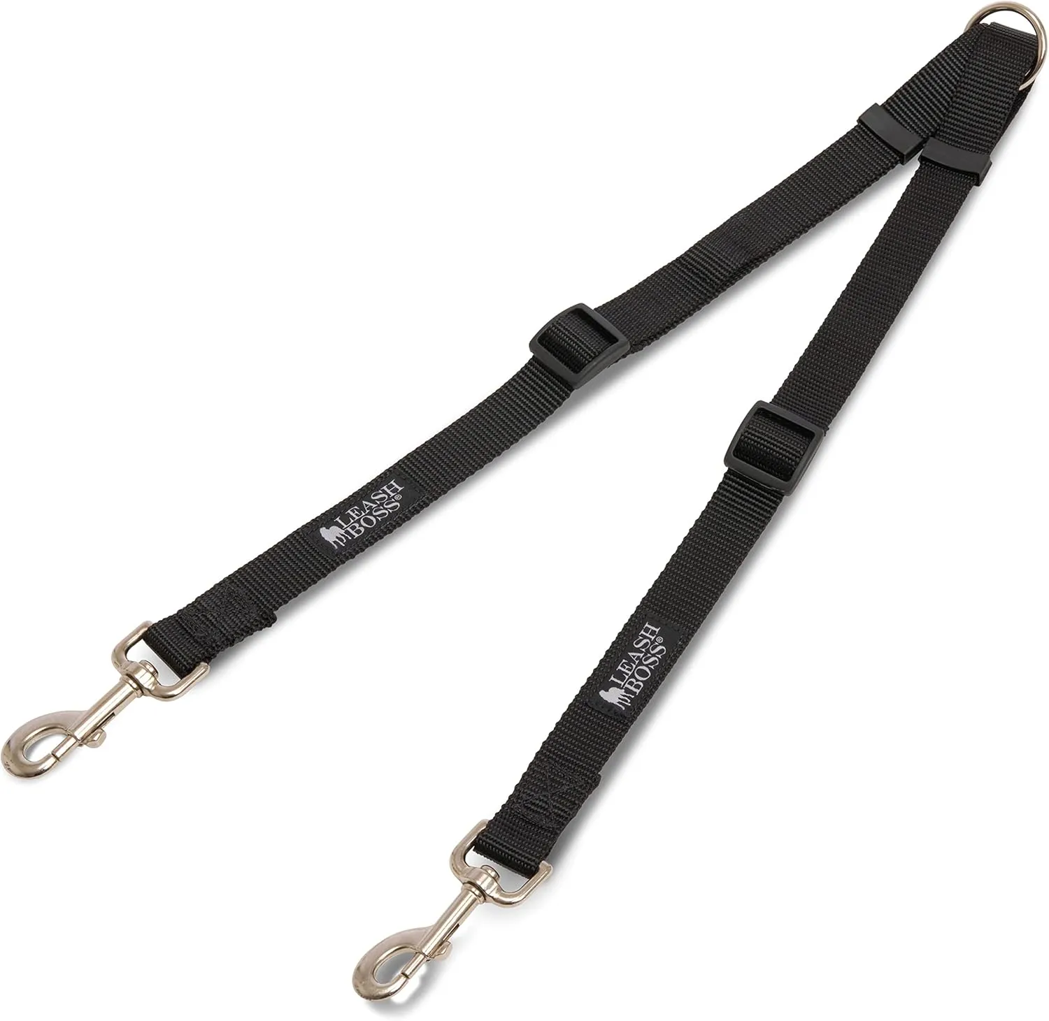 Adjustable Double Dog Leash Coupler for Walking Two Large Dogs