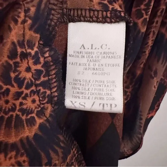 A.L.C. Spring 2013 Ready To Wear Silk Shift Mini Dress Checkered Print Red Black