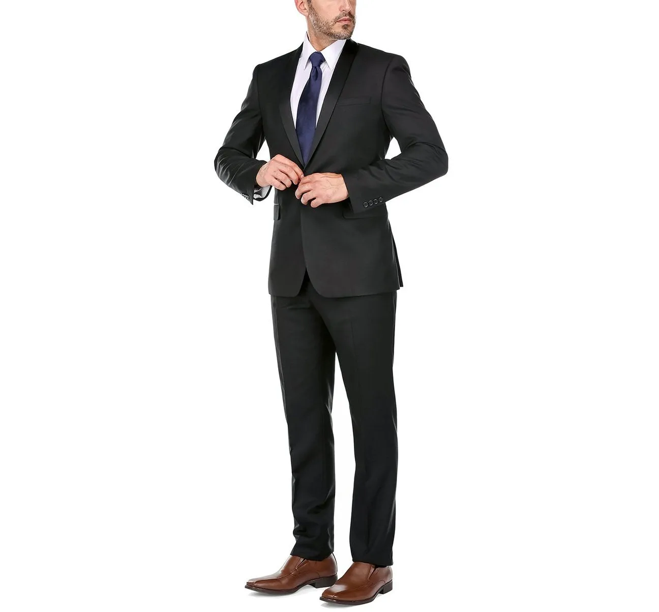 Alessandro Vitello by Renoir 2-Piece Slim Fit Shawl Lapel Tuxedo Suit SH201-1