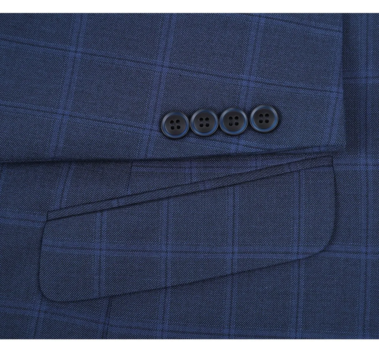 Alessandro Vitello by Renoir 2-Piece Slim Fit Single Breasted Check Dress Suit 292-6