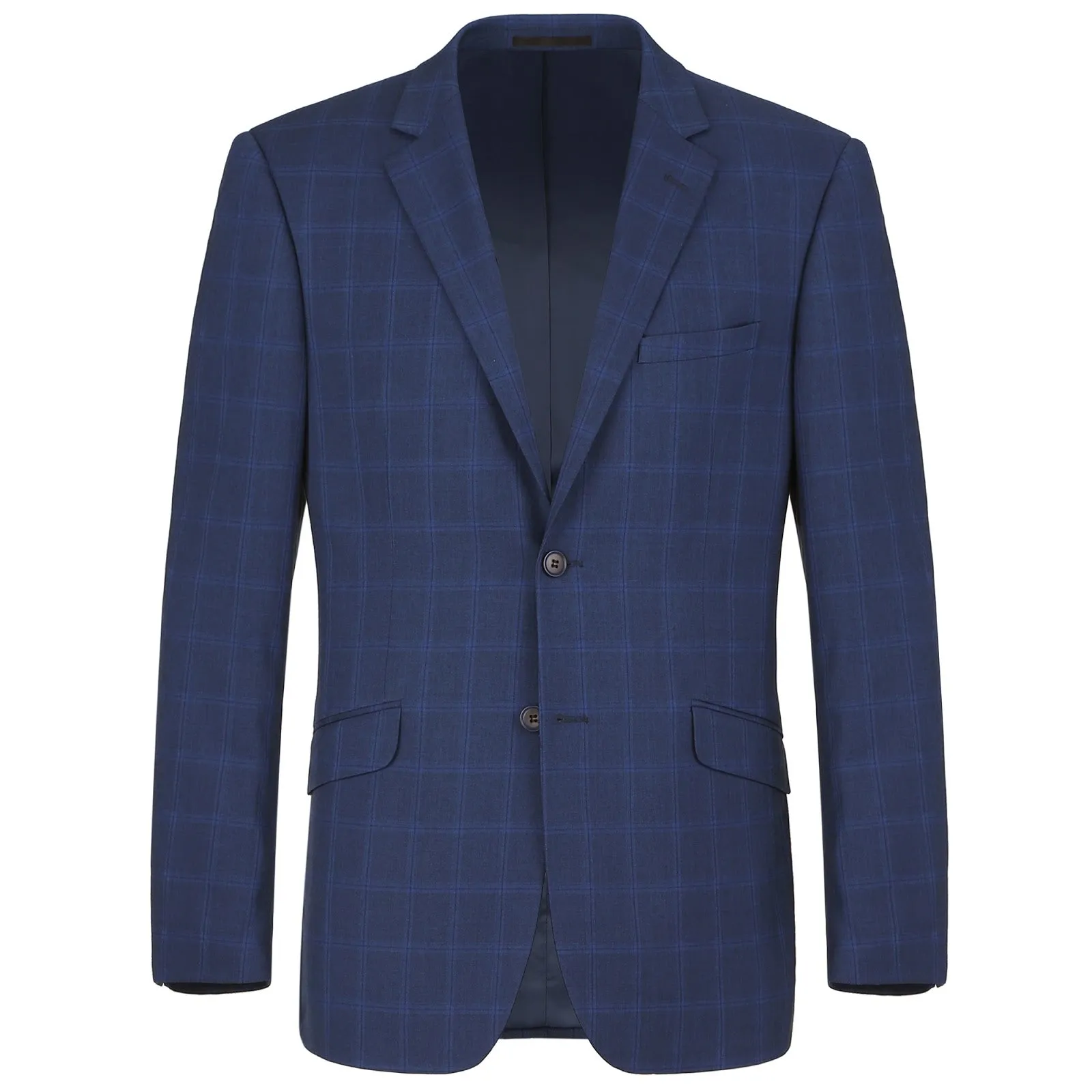 Alessandro Vitello by Renoir 2-Piece Slim Fit Single Breasted Check Dress Suit 292-6