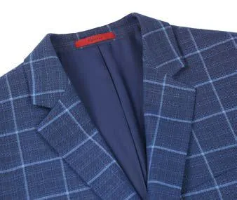 Alessandro Vitello by Renoir Blue Classic Fit Side Vented Blazer 294-22