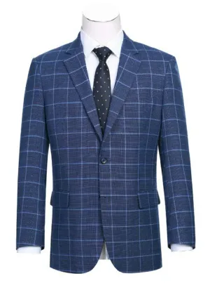 Alessandro Vitello by Renoir Blue Classic Fit Side Vented Blazer 294-22