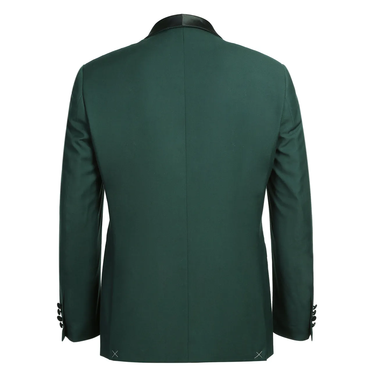 Alessandro Vitello by Renoir Dark Green 2-Piece Slim Fit Shawl Lapel Tuxedo Suit 201-9