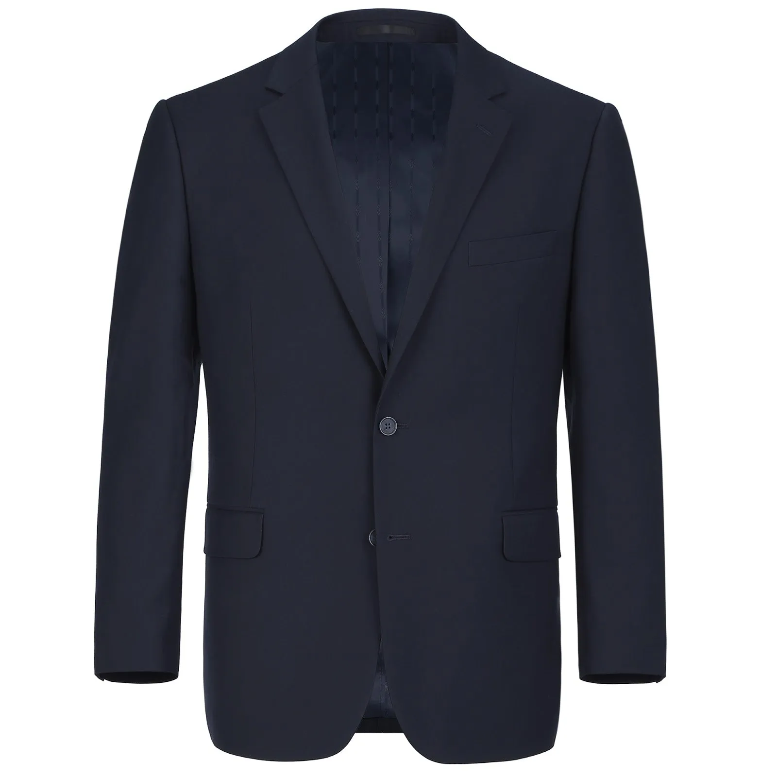 Alessandro Vitello by Renoir Dark Navy 2-Piece Slim Fit Single Breasted Notch Lapel Suit 201-2