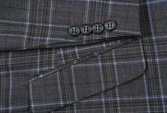 Alessandro Vitello by Renoir Gray 2-Piece Slim Fit Checked Suit 293-28