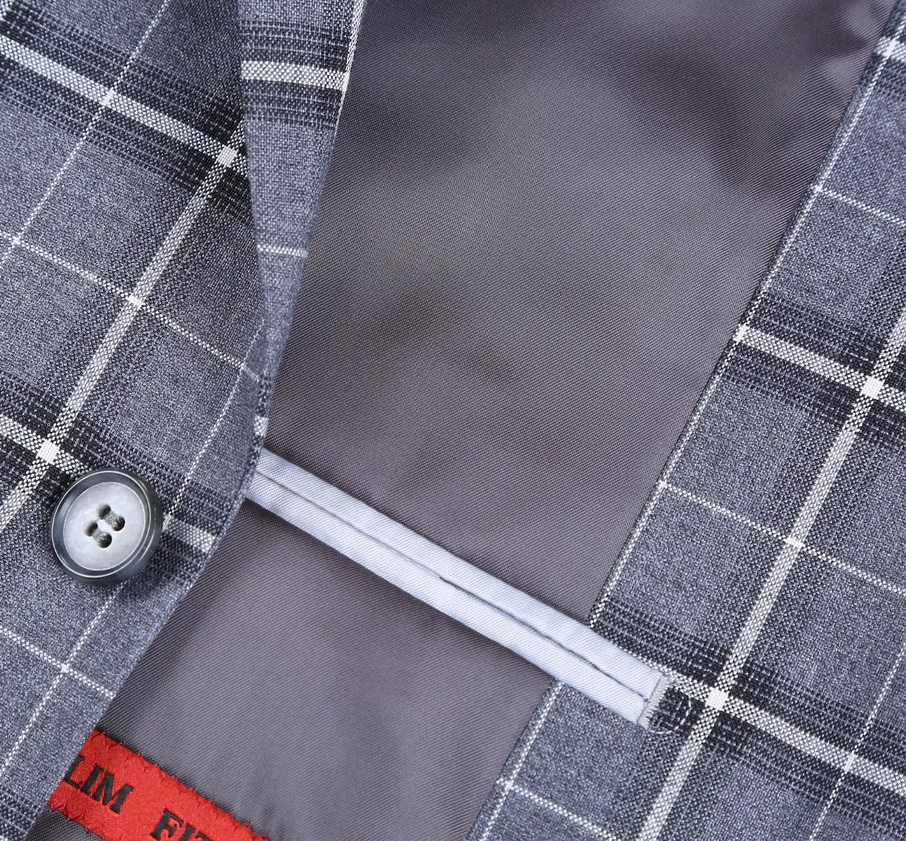 Alessandro Vitello by Renoir Grey Classic Fit Single Breasted Check Suit 293-14
