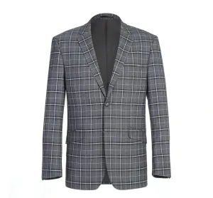 Alessandro Vitello by Renoir Grey Classic Fit Single Breasted Check Suit 293-14