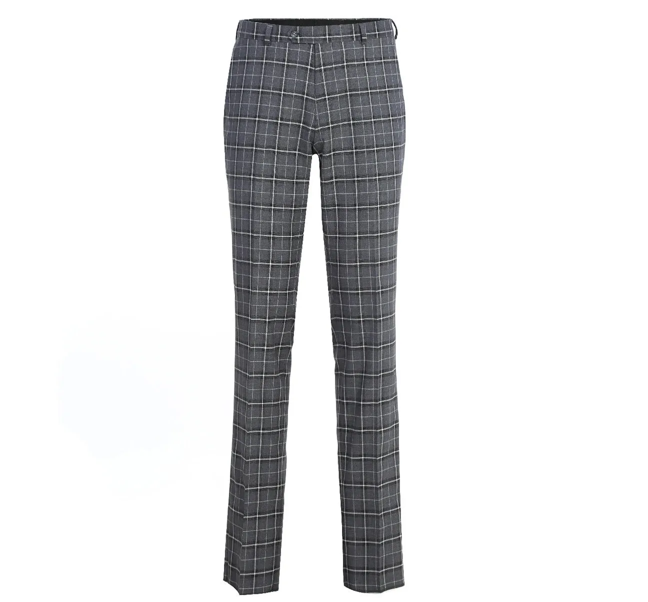 Alessandro Vitello by Renoir Grey Classic Fit Single Breasted Check Suit 293-14