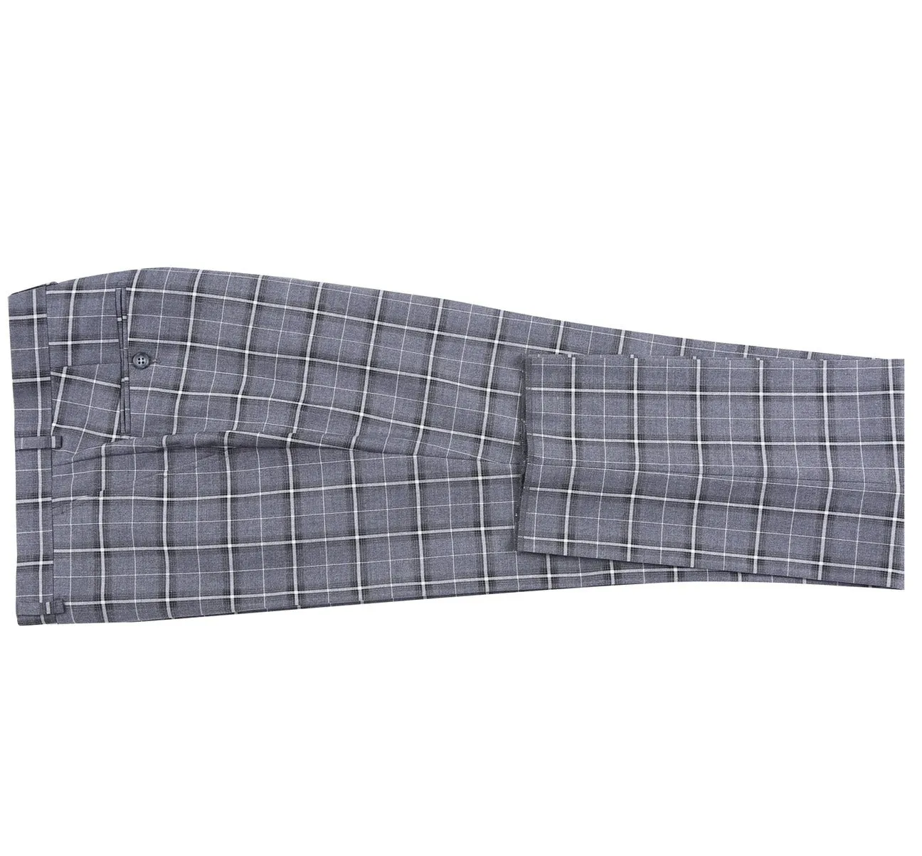 Alessandro Vitello by Renoir Grey Classic Fit Single Breasted Check Suit 293-14