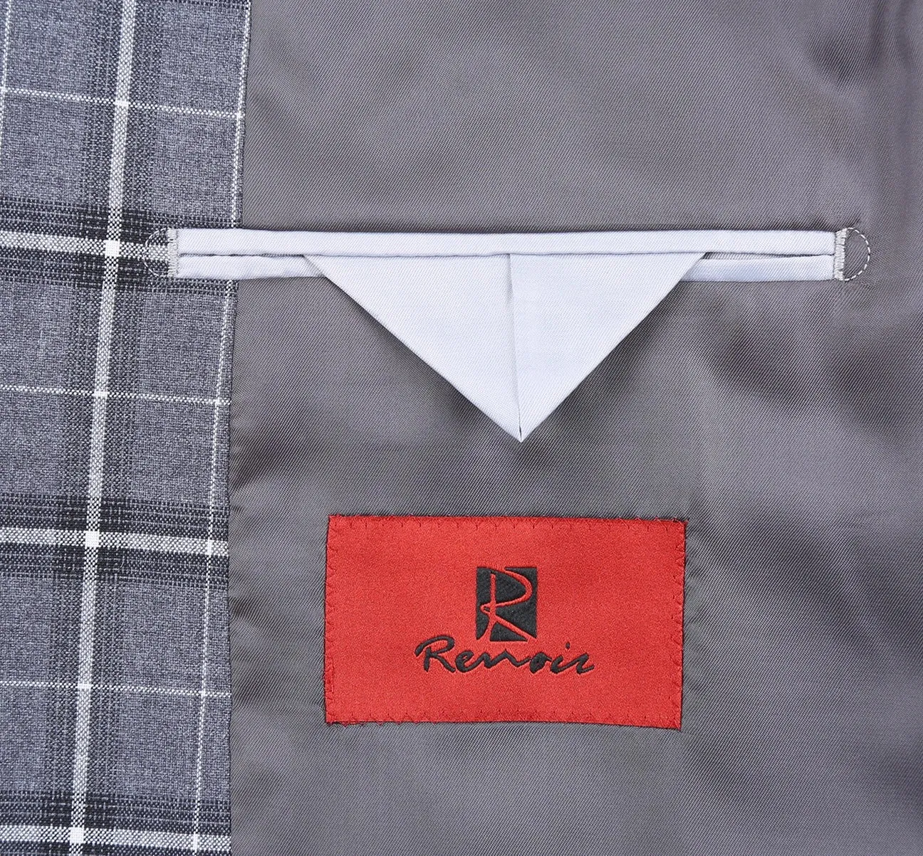 Alessandro Vitello by Renoir Grey Classic Fit Single Breasted Check Suit 293-14