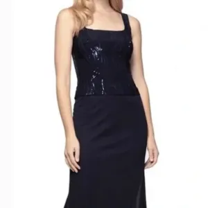 Alex Evenings Sequin A-Line Midi Dress SZ 16