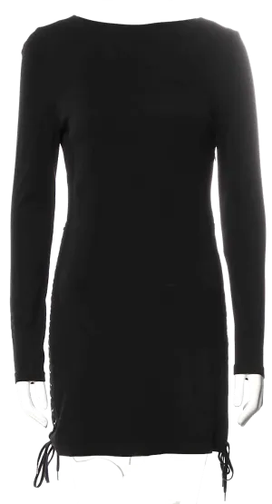 Alexander McQueen UK.  Black 2017 Collection Mini Dress