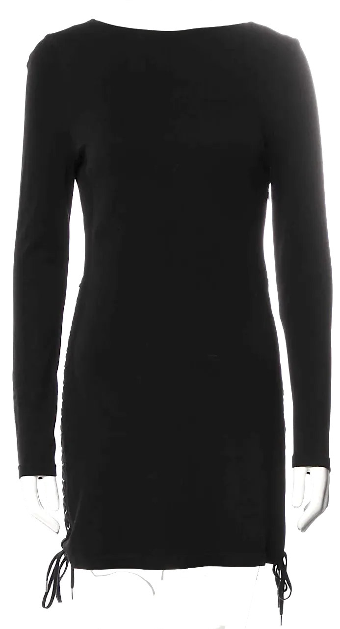 Alexander McQueen UK.  Black 2017 Collection Mini Dress
