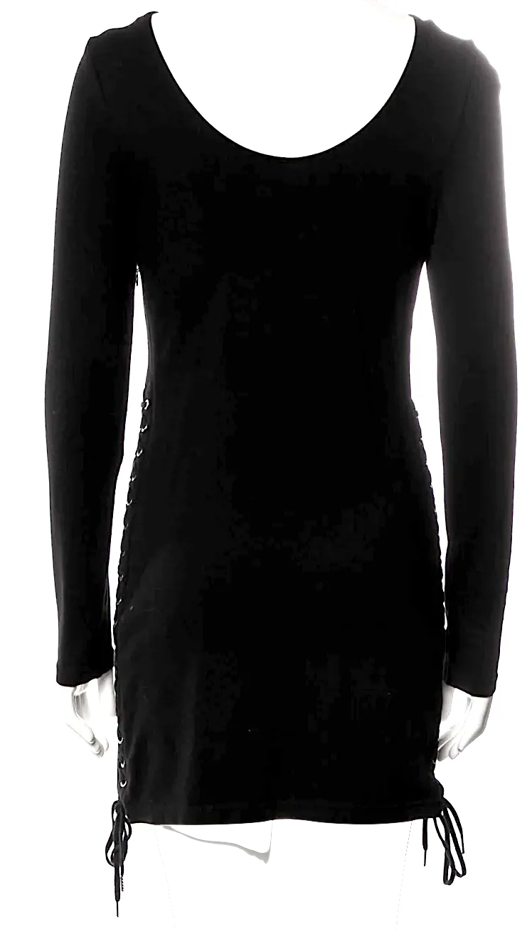 Alexander McQueen UK.  Black 2017 Collection Mini Dress