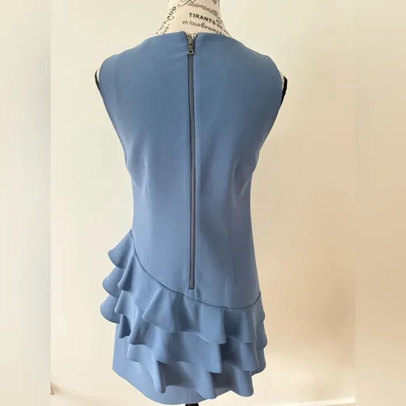 Alice and Olivia Clive Asymmetric Ruffle Dress