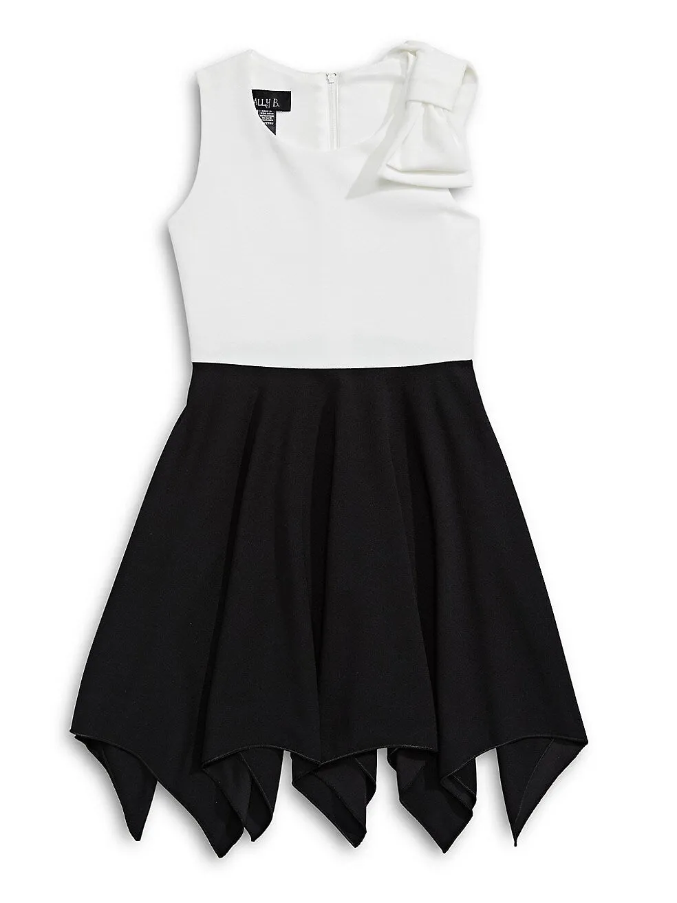 Ally B Children's Girl's Colourblock Sleeveless Dress in Black & Cream, Sz 7! Retails $50US 