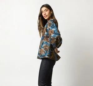 Ann Mashburn Ariana Blouse - Abstract Habotai