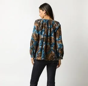 Ann Mashburn Ariana Blouse - Abstract Habotai
