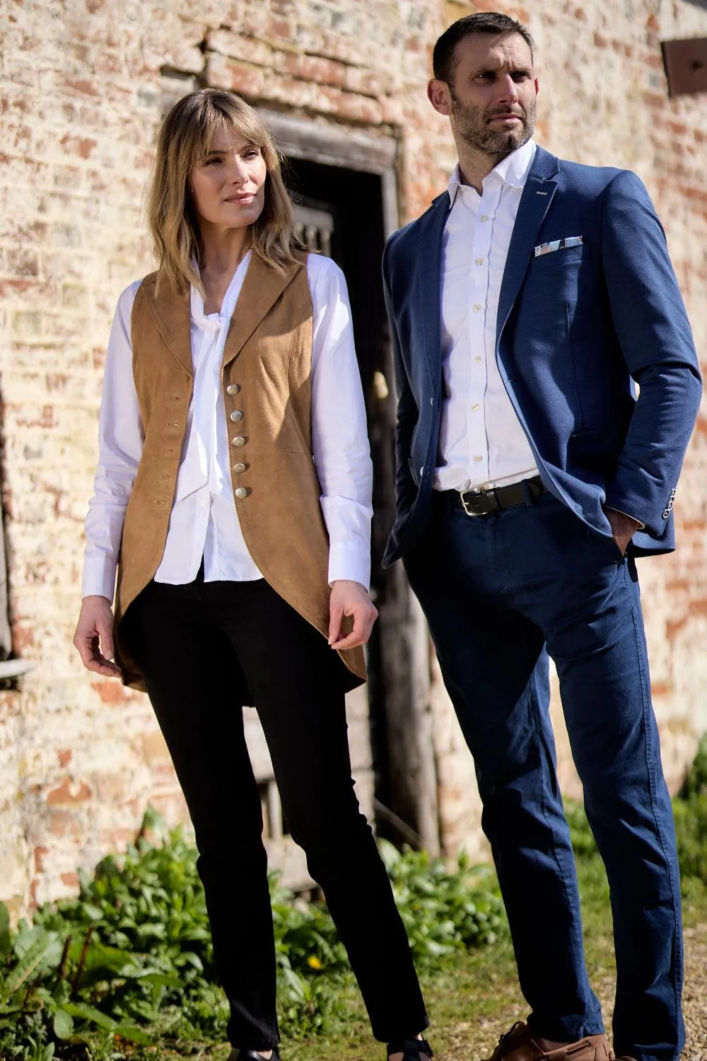 Anna Lascata Womens Anna Waistcoat - Camel