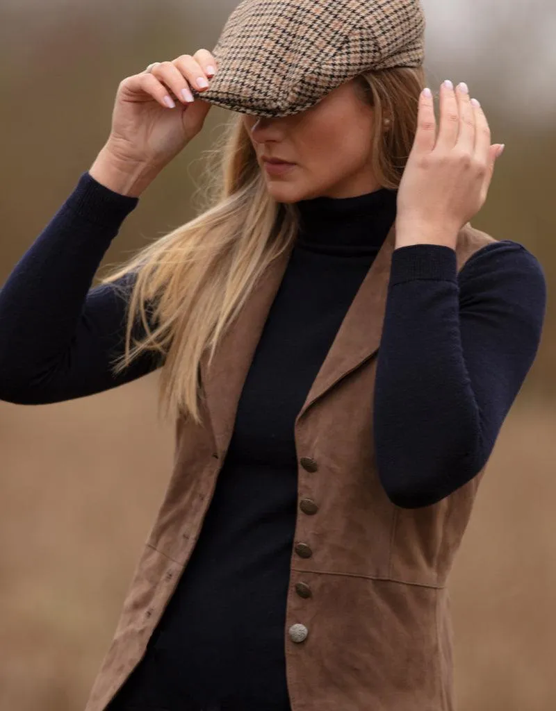 Anna Lascata Womens Tuffler Waistcoat Brown