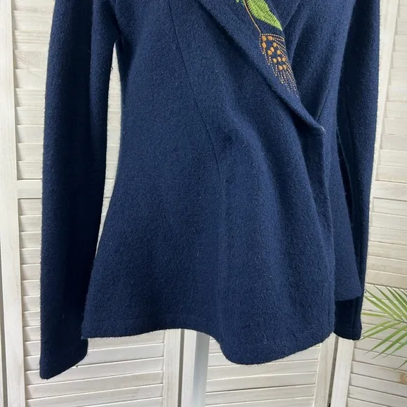 Anthropologie Angel of the North Winter Harvest Embroidered Sweater Small