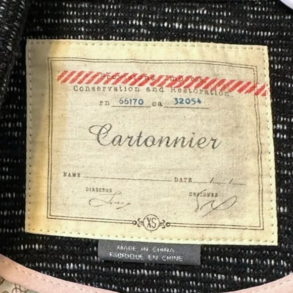 ANTHROPOLOGIE Cartonnier Flecked Knit Blazer Jacket XS Cute Lining!