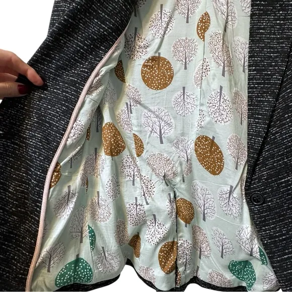ANTHROPOLOGIE Cartonnier Flecked Knit Blazer Jacket XS Cute Lining!