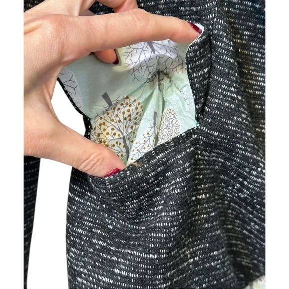 ANTHROPOLOGIE Cartonnier Flecked Knit Blazer Jacket XS Cute Lining!