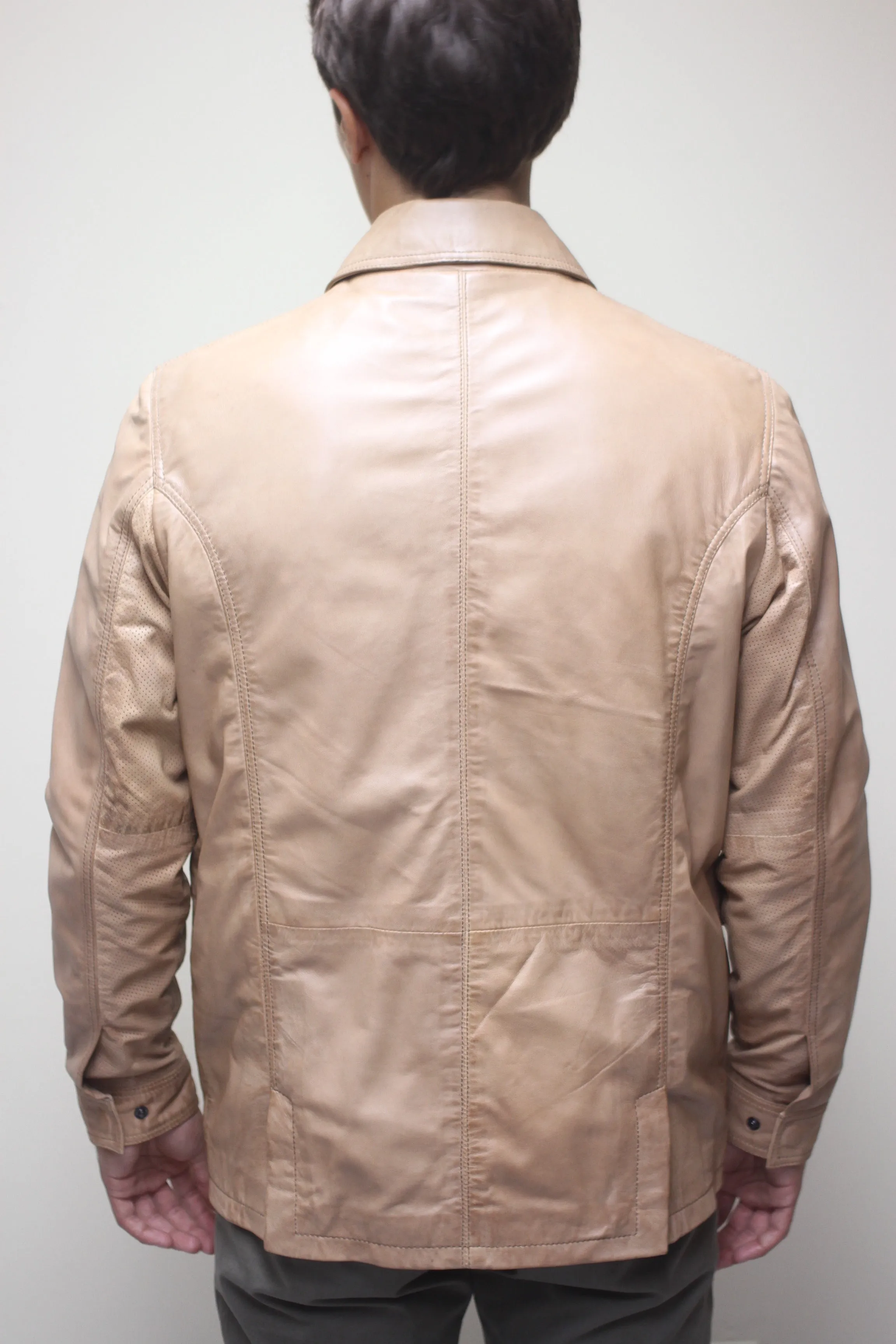 Antique Taupe Naked Lambskin Jacket
