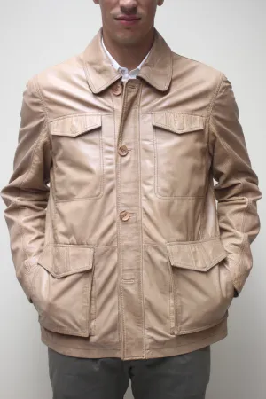 Antique Taupe Naked Lambskin Jacket