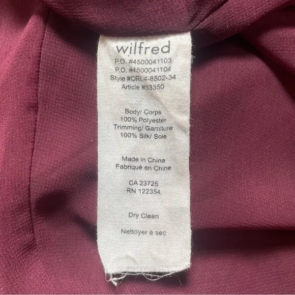 Aritizia Wilfred A-line V-neck flowy shift dress size XXS